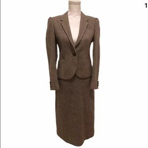 XS/S 2/4 Vtg Wool Jos A. Bank tweed skirt suit
